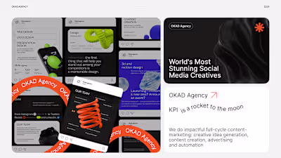 Social media post design OKAD Agency 2023-2024 