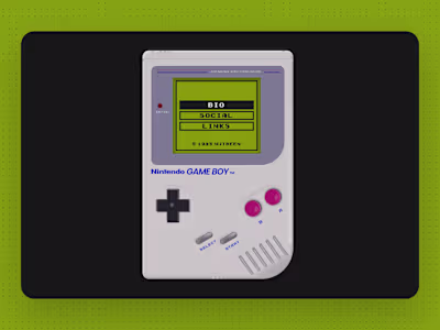 Gameboy – Framer Concept Interactive Micro Website