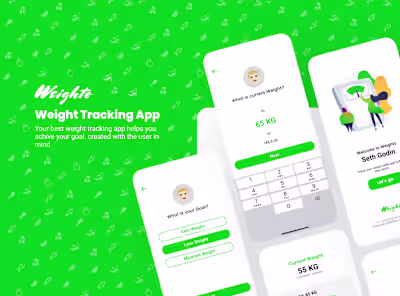 Weighto A Weight Tracking App UI on Behance