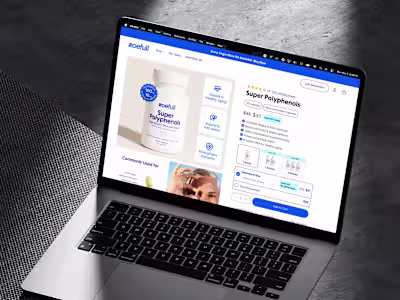 Supplement Brand | Ecommerce CRO, Mobile UX & UI Design 