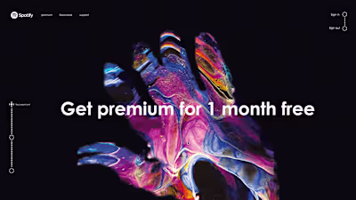 Spotify website redesign on Behance