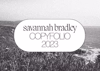 Copywriting Portfolio | 2023