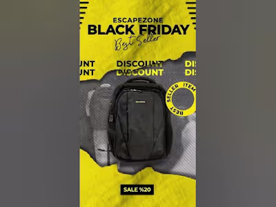 💥 Black Friday Promo – Bulletproof Backpack Ad