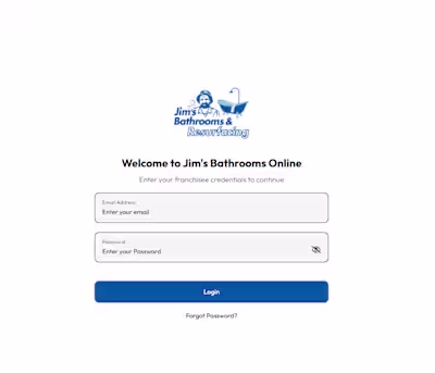 Jim’s Bathrooms – Franchise Project Management Dashboard Dev...