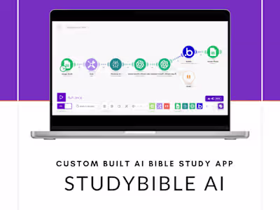 StudyBible AI APP Automation using Make.com