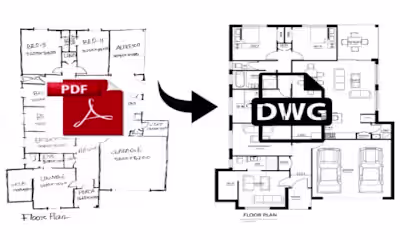 I will convert your pdf plan to autocad drawing , revit drawing