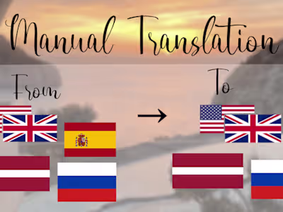 I will translate any document into russian, english and latvian