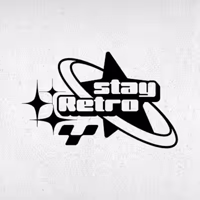 Stay Retro Y2K Logo Design Template