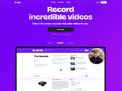 Framer Build for Tella Screen Recorder
