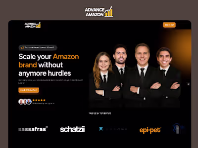 High-Conversion Website Design for Advance Amazon