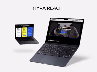 Hypa Reach: Landing Page Design