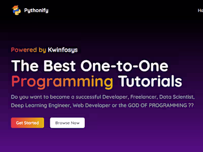 Pythonify - The Best One-to-One Programming Tutorials Webapp