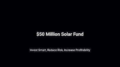 Pitch Deck for $50M Solar Fund