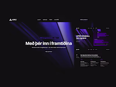 APRÓ.is Framer Website Development