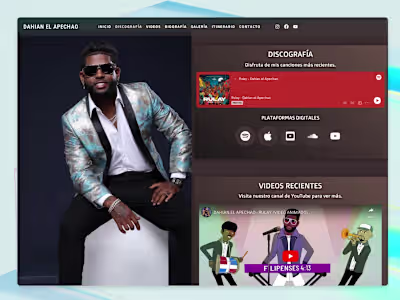 WEB DESIGN WEBFLOW - ARTIST