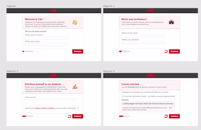CXL Instructor onboarding experience - Figma 