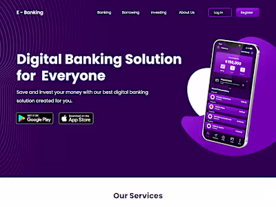 Fintech Landing Page Design
