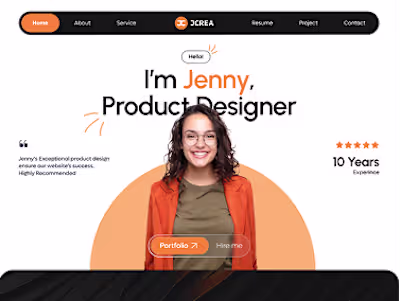Modern Portfolio UI/UX – Showcasing Creative Identity