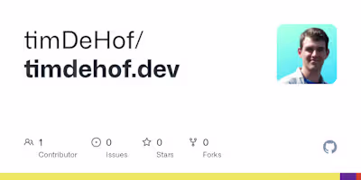 Timothy DeHof - 3D Portfolio Website