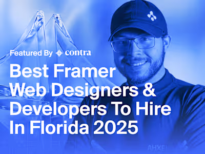 Best Framer Web Designer in Florida 2025 - Contra Featured