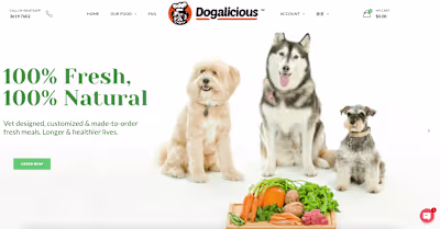 Dogalicious dog food delivery and membership management