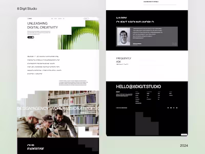 Framer site development for marketing and design agency · 8DIGIT