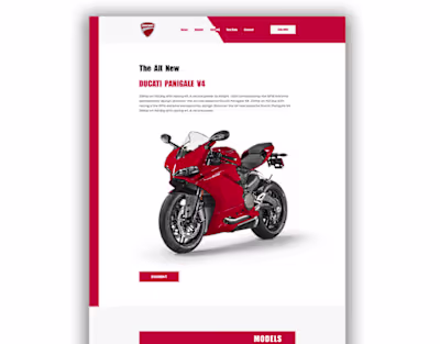 Ducati Superbike Web UI on Behance