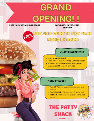 Grand Opening Flyer