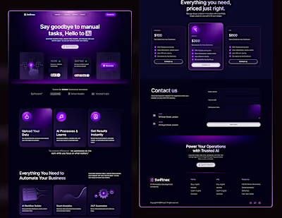 AI Agents – Smart Automation Landing Page | Clean SaaS UI/UX