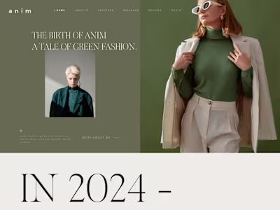 ANIM Fashion I Fashion RWD Ecommerce website design