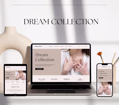 jewelry store website design on Behance