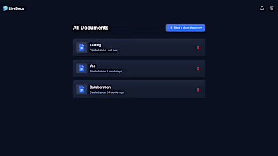 LiveDocs - Real Time Documentation App