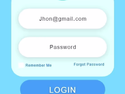 UI Design of login Page