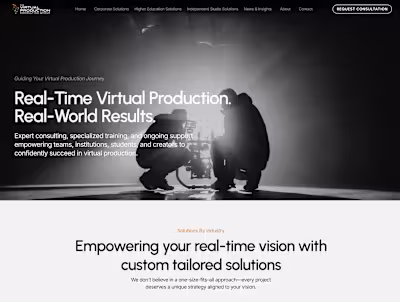 Framer Website - The Virtual Production Consulting Group