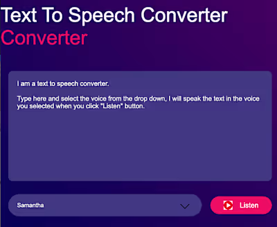 Text to Speech Converter
