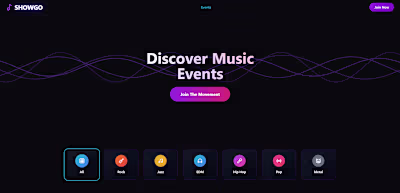 Live Music MVP in 72 Hours - Clickable Prototype (SHOWGO) De...