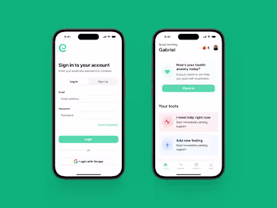 App design for MindEase Anxiety App