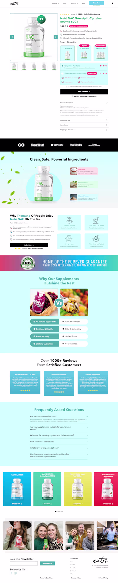 Buy Nutri CRO PDP & Collection Page