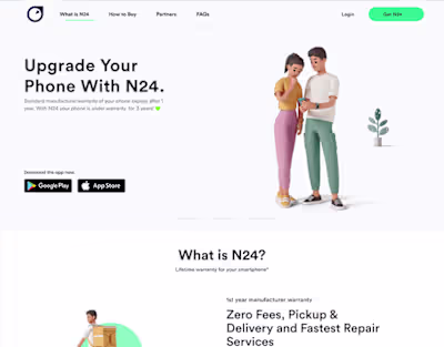 Minimal Landing Page for fintech