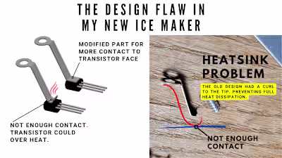 The Design Flaw in my New Ice Maker. A Potential Burn out of an 