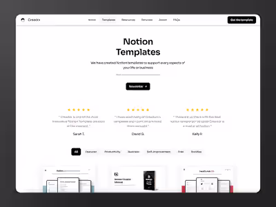 Creador - Notion Creator Framer Template