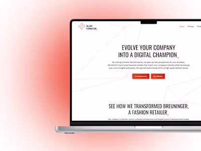 Talentformation future-proof website