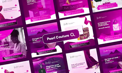 Social Media Flyer Design for Pearl Couture
