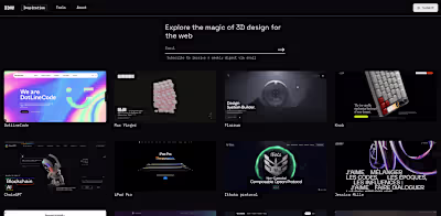 3d Websites - Design inspiration resource