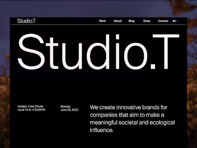 Studio.T - Figma to Framer Development