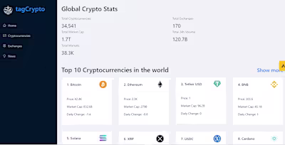 Crypto website - Tagcrypto