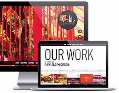Glitz Concepts - A wedding-planner's showcase website 