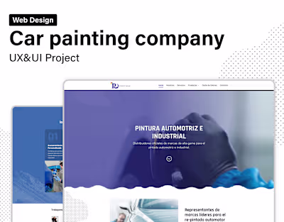UX/UI Design for a Car Painting Company