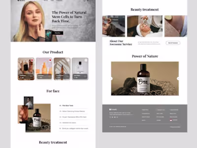 Beauty Website Design