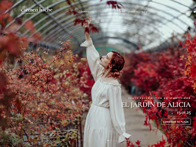 Website for photographer Carme Hache